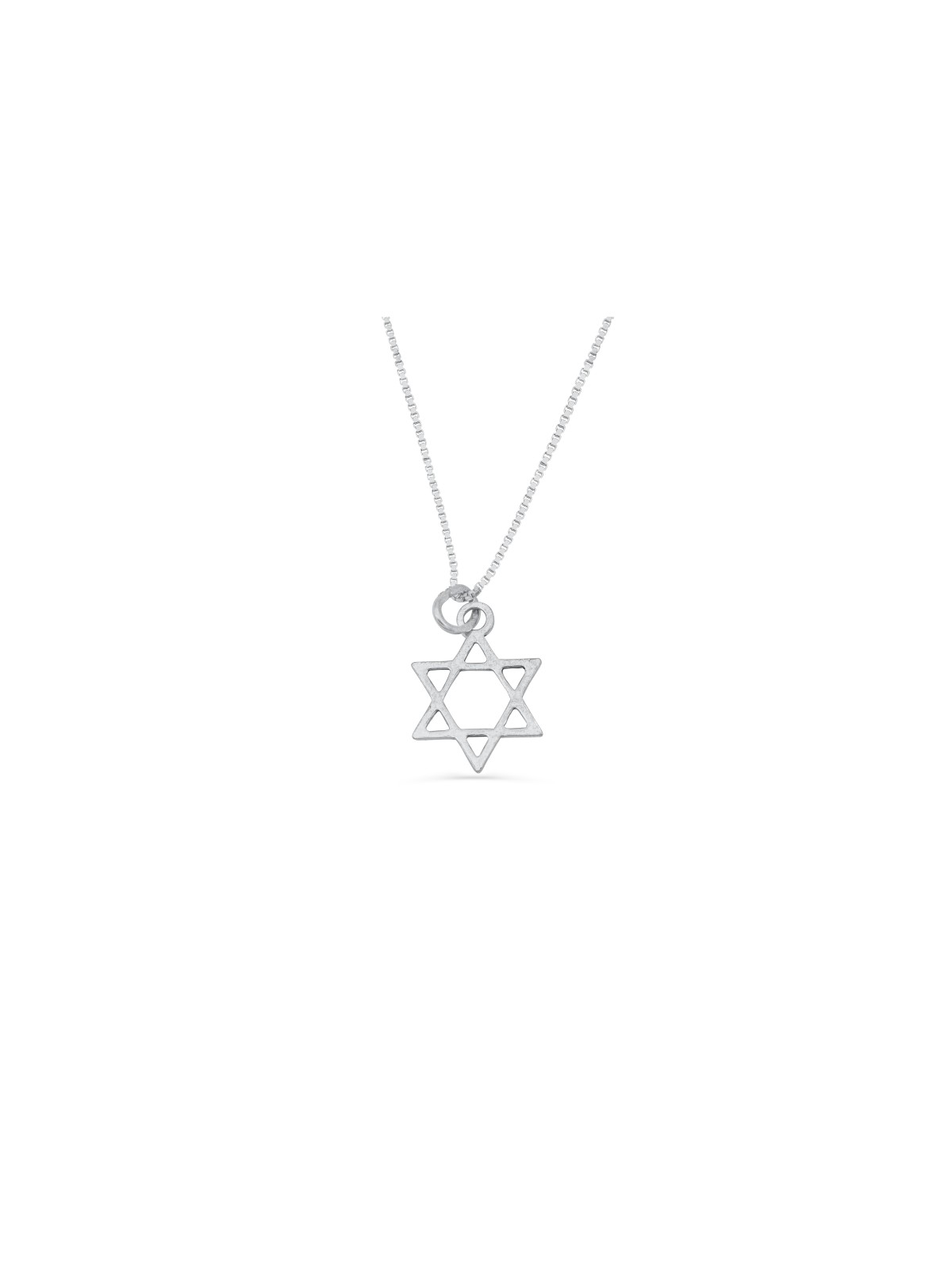 תליון כסף קומפקטי מגן דוד, שרשרת משפחתית מכסף סטרלינג